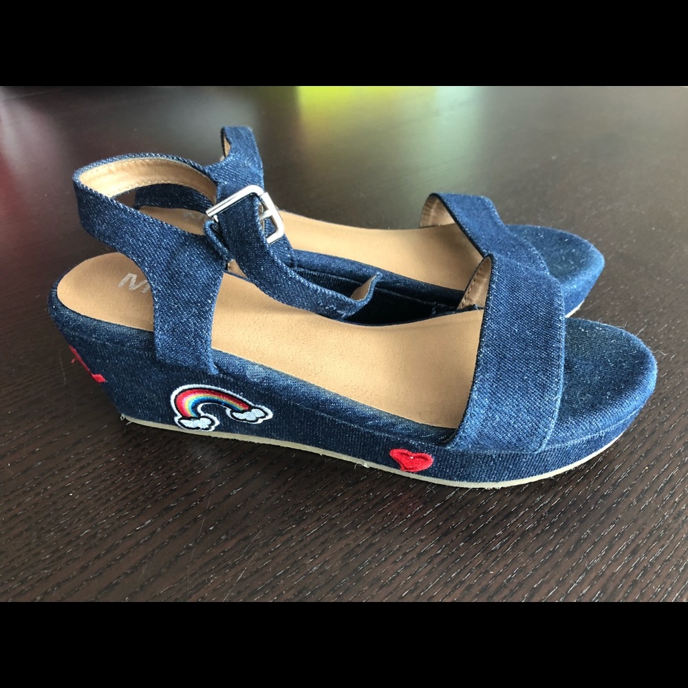 Mia Denim Girls Platform Sandals